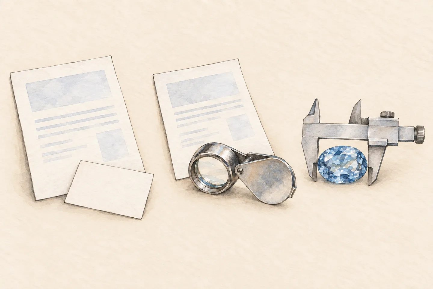 Three separate report checks. Issuer, Official verification, Item match.